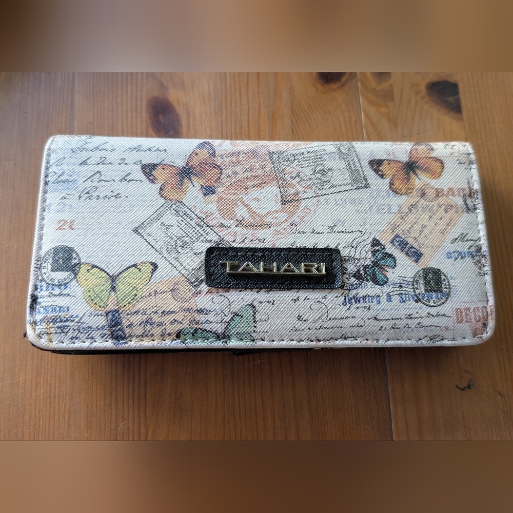 Tahari Butterfly Print Wallet